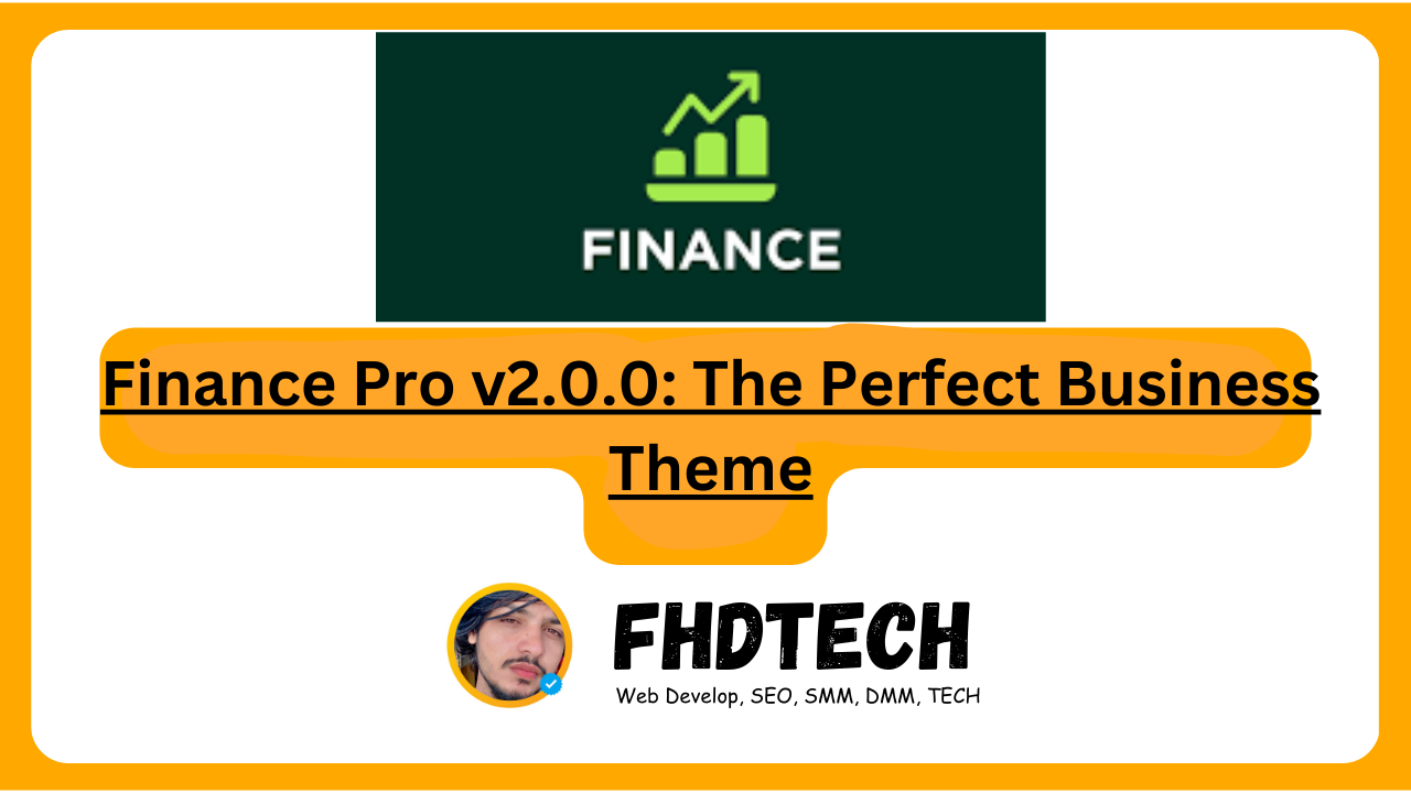 Finance Pro v2.0.0: The Perfect Business Theme